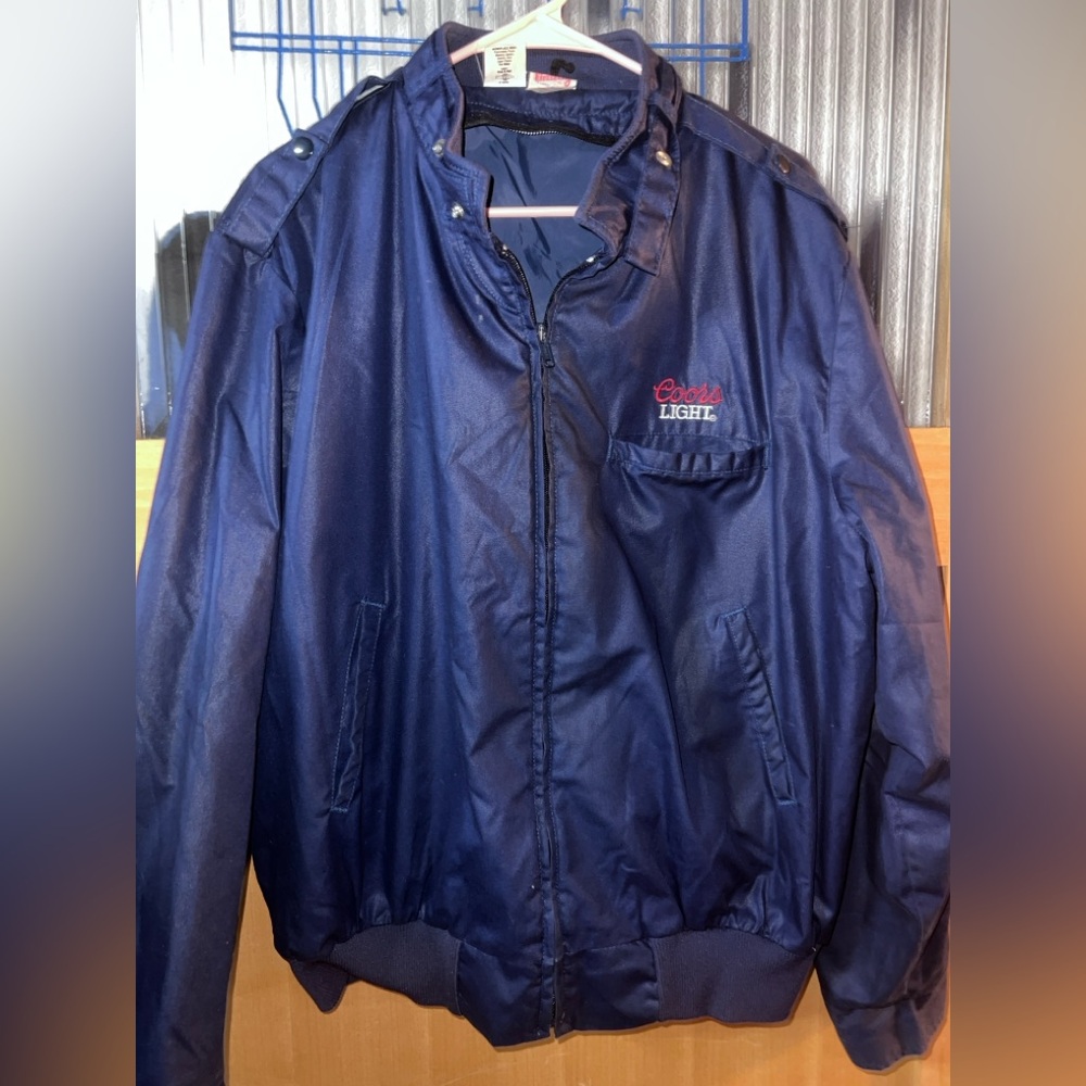 Vintage UNITOG Cools Light Jacket Coat Mens Size XL  Long Blue Full Zip